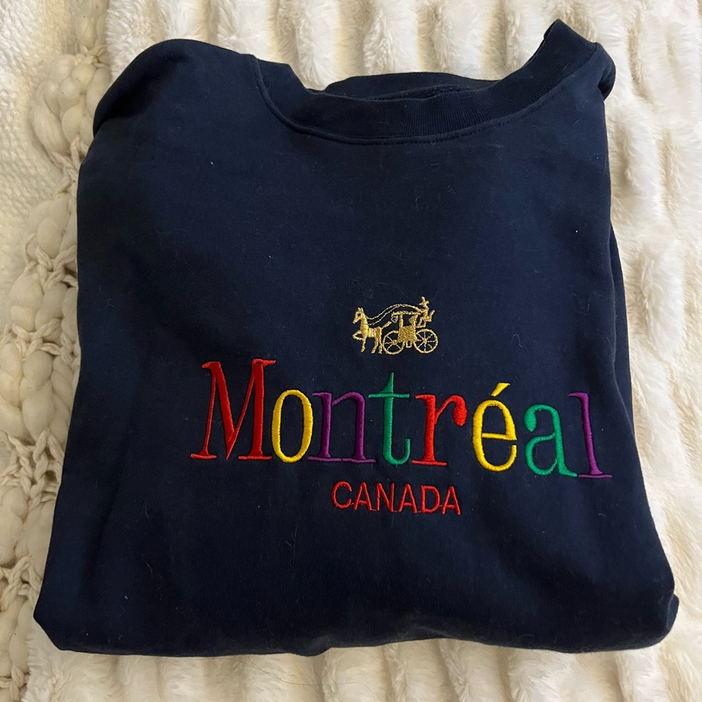 Vintage crew neck navy